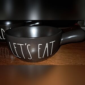 New! Rae Dunn LET'S EAT handle bowl